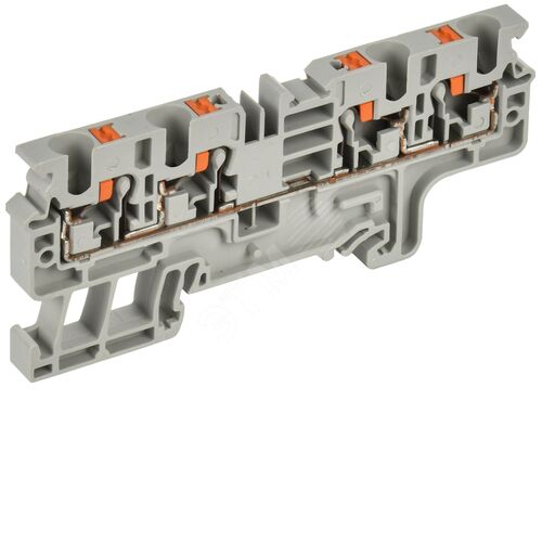 ARMAFIX Клемма пружин. Push-in CP-MC 4 вывода 4мм2 серая