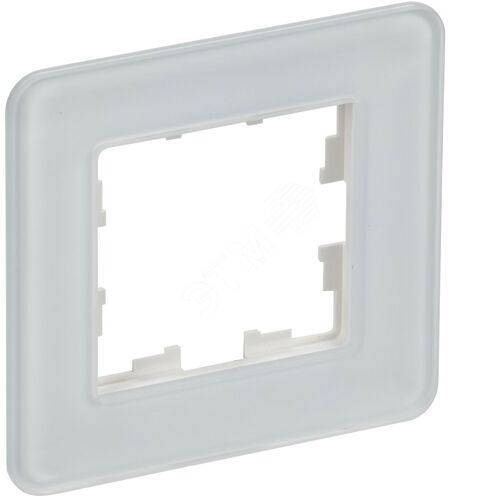 BRITE Рамка 1 пост РУ-1-2-Бр стекло белый RE IEK