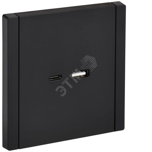 FORTE&PIANO Розетка USB A+C 3,1А FP150 черный