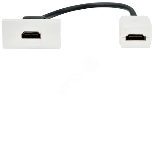 РКМ-10-00-П Розетка HDMI M/M (1 модуль) белая PRIMER