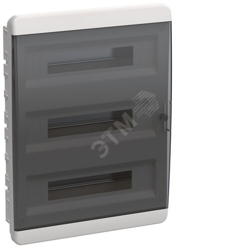 Корпус пластиковый ЩРВ-П-54 IP41 черная прозрачная дверь TEKFOR