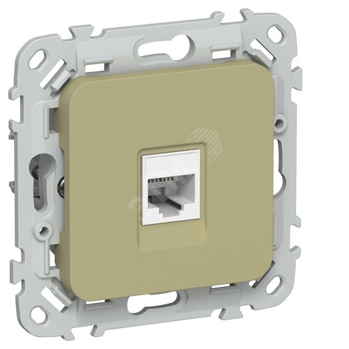 FLITE Розетка компьютерная RJ45 категория 5Е UTP РК5е-1-0-ФлО оливковый