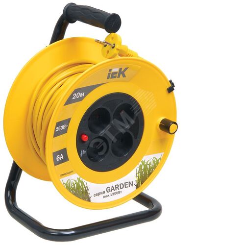 GARDEN Катушка УК20 4 места без заземления с термозащитой 2х0,75мм2 20м