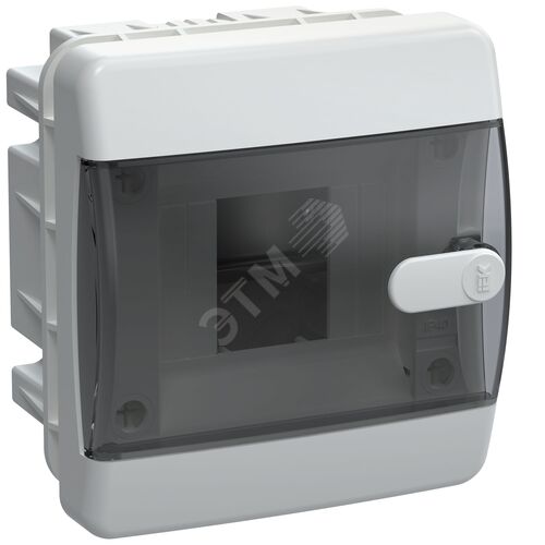 Compact Корпус пластиковый ЩРВ-П-4 IP41 черная прозрачная дверь UNION