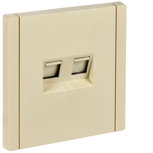FORTE&PIANO Розетка двойная RJ11+RJ45 кат.5E FP435 ваниль