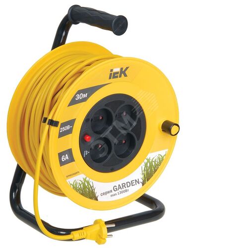 GARDEN Катушка УК30 4 места без заземления с термозащитой 2х0,75мм2 30м