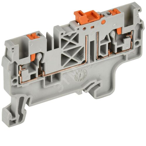 ARMAFIX Клемма пружин. Push-in CP-DT измерит. нож. разм. 2,5мм2 серая