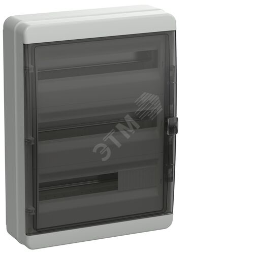 TEKFOR Корпус пластиковый КМПн-54 IP65 черная прозрачная дверь