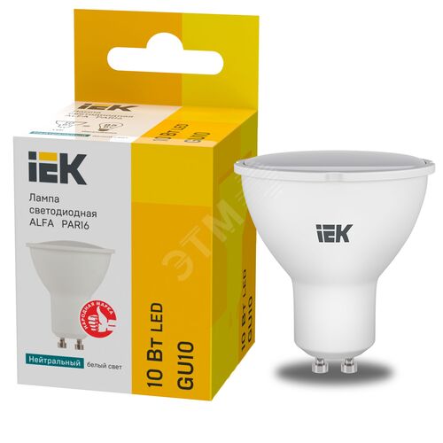 Лампа LED ALFA PAR16 софит 10Вт 230В 4000К GU10 6шт