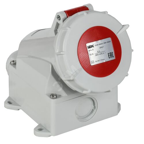 Розетка стационарная ССИ-1142 16А-6ч 380В 3P+PE IP67