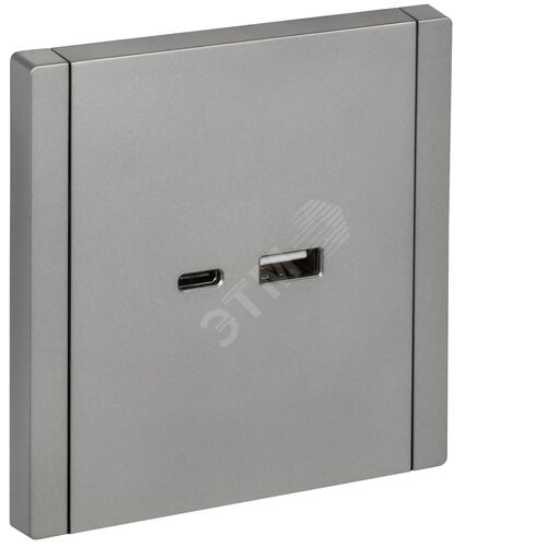 FORTE&PIANO Розетка USB A+C 18Вт FP551 сталь