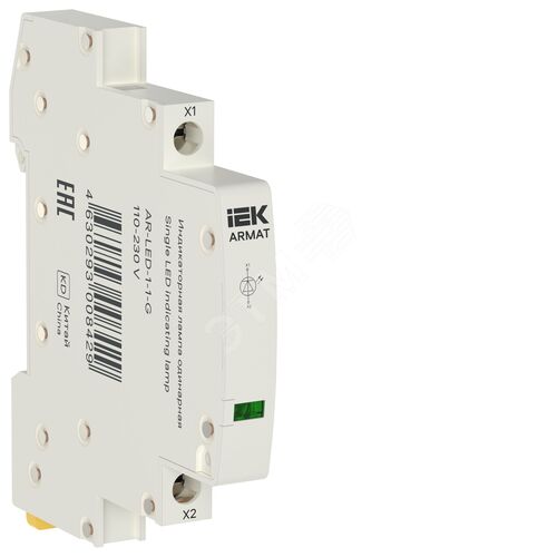 ARMAT Лампа индикаторная одинарная LED 110-230В AC зеленая IEK