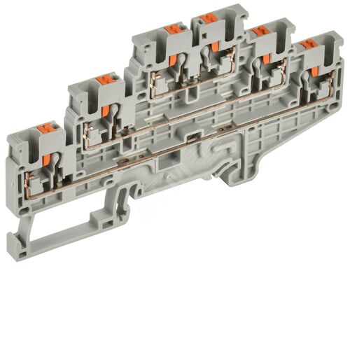 ARMAFIX Клемма пружин. Push-in CP-ML 3 ур. 2,5мм2 серая