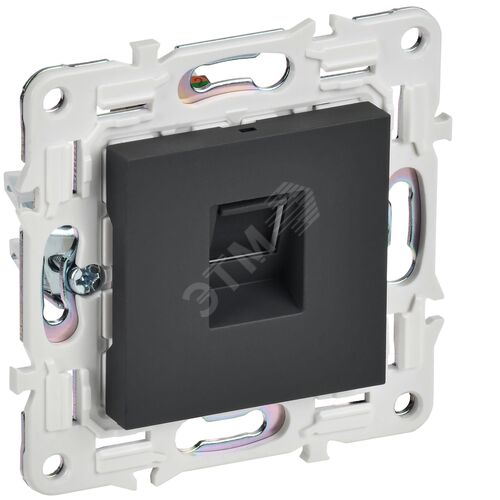 Розетка компьютерная RJ45 кат.5E SK-K01G графит SKANDY