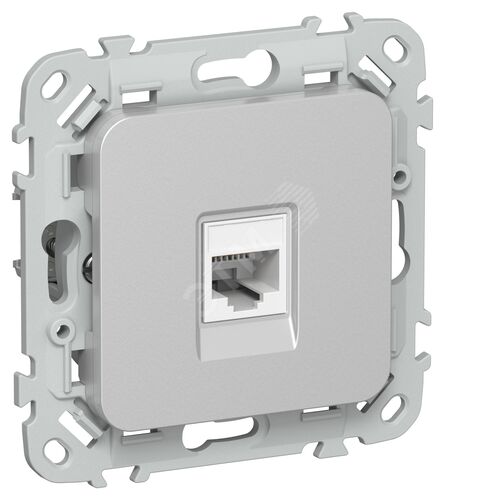 FLITE Розетка компьютерная RJ45 категория 6 UTP РК6-1-0-ФлА алюминий