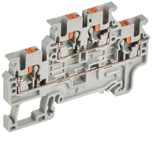 ARMAFIX Клемма пружин. Push-in CP-ML 2 ур. 2,5мм2 серая