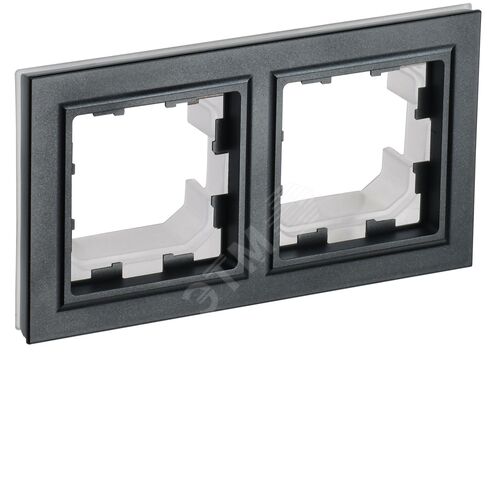 BRITE Рамка 2-местная IP44 РУ-2-БрЧ-44 черный