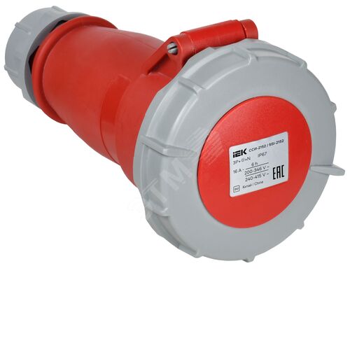 Розетка переносная ССИ-2152 16А-6ч 380В 3P+PE+N IP67