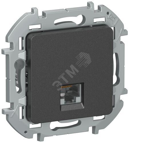 IEKINSPIRIA Розетка компьютерная RJ45 категория 5Е UTP 6738281 антрацит