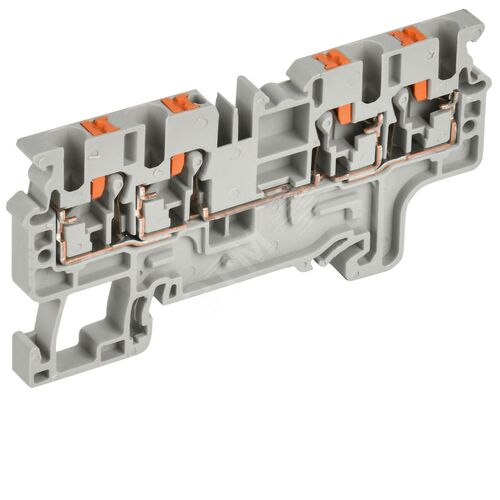 ARMAFIX Клемма пружин. Push-in CP-MC 4 вывода 2,5мм2 серая