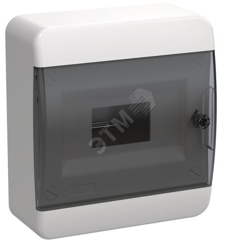 Корпус пластиковый ЩРН-П-8 IP41 черная прозрачная дверь TEKFOR