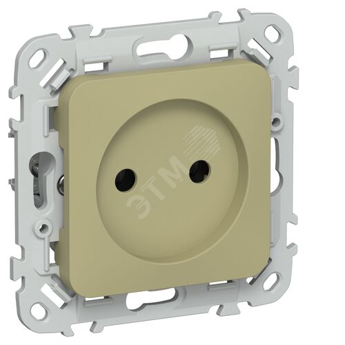 FLITE Розетка без заземления без защитных шторок 10А РС01-0-ФлО оливковый