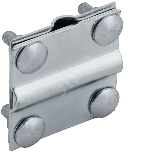 Зажим крестообразный с разделителем полоса/пруток-полоса/пруток 40/12мм оцинкованная сталь HDZ