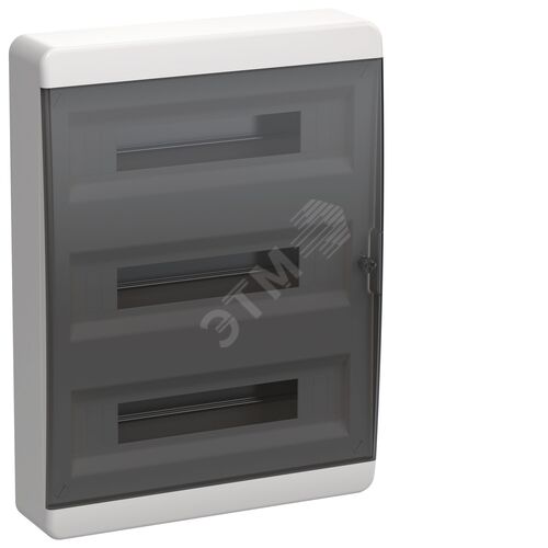 Корпус пластиковый ЩРН-П-54 IP41 черная прозрачная дверь TEKFOR