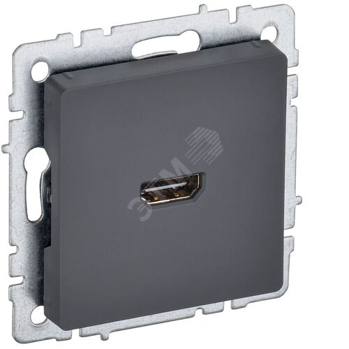 BRITE Розетка HDMI РHDMI-0-БрГ графит