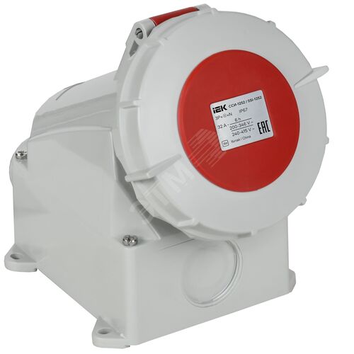 Розетка стационарная ССИ-1252 32А-6ч 380В 3P+PE+N IP67