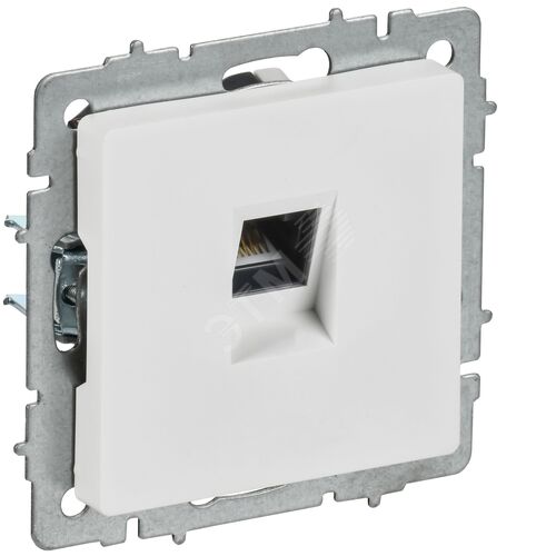BRITE Розетка компьютерная RJ45 кат.6 РК11-БрАБ арктический белый