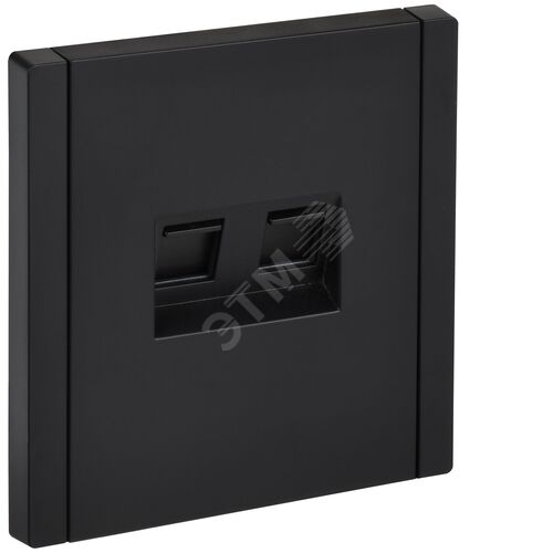 FORTE&PIANO Розетка двойная RJ11+RJ45 кат.5E FP135 черный