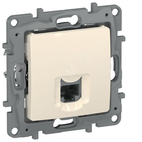 IEKETIKA Розетка компьютерная RJ45 категория 5Е UTP 6723411 слоновая кость