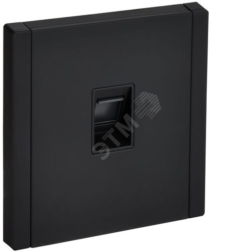 FORTE&PIANO Розетка компьютерная RJ45 кат.5E FP132M металл черный