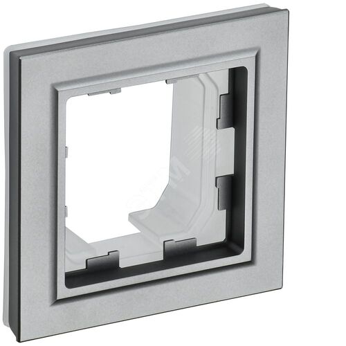 BRITE Рамка 1-местная IP44 РУ-1-БрС-44 сталь
