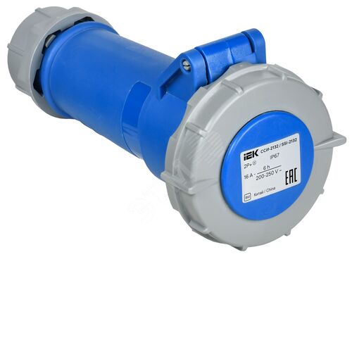 Розетка переносная ССИ-2132 16А-6ч 220В 2P+PE IP67