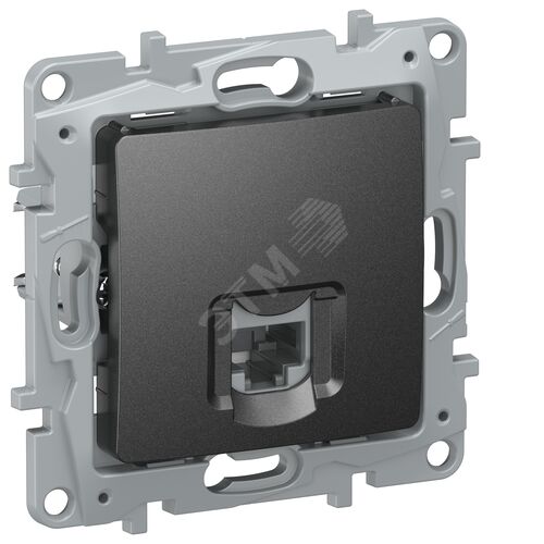 IEKETIKA Розетка компьютерная RJ45 категория 5Е UTP 6726411 антрацит