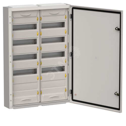 Корпус металлический ЩРн-120 (2х60) 835х570х140мм IP54 серый (одна дверь) TITAN 5