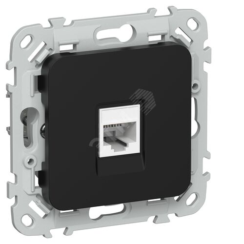 FLITE Розетка компьютерная RJ45 категория 6 UTP РК6-1-0-ФлЧ черный