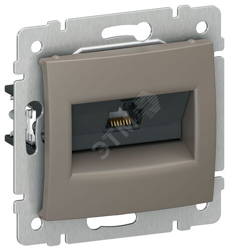 IEKVALENA Розетка компьютерная RJ45 категория 5Е UTP 6945381 капучино