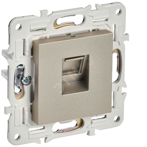 Розетка компьютерная RJ45 кат.5E SK-K01Sh шампань SKANDY