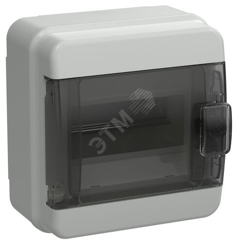 Корпус пластиковый КМПн-6 IP65 черная прозрачная дверь TEKFOR