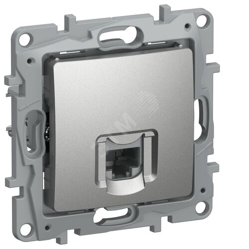 IEKETIKA Розетка компьютерная RJ45 категория 5Е UTP 6724411 алюминий