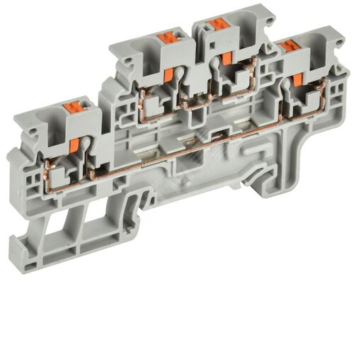 ARMAFIX Клемма пружин. Push-in CP-ML 2 ур. 4мм2 серая