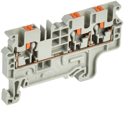 ARMAFIX Клемма пружин. Push-in CP-MC 3 вывода 2,5мм2 серая