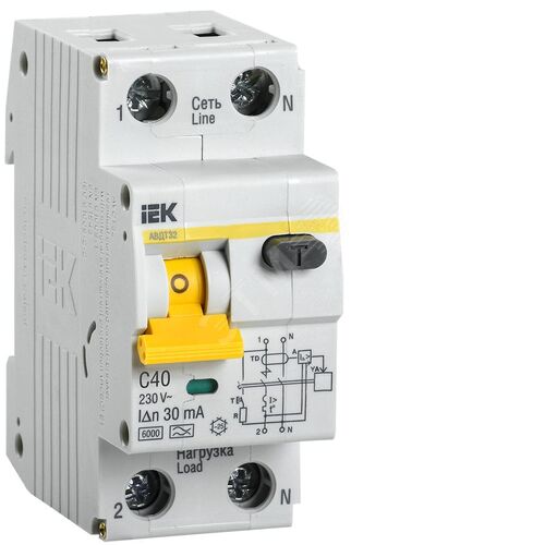 KARAT Автоматический выключатель дифференциального тока АВДТ 32 C40 30мА тип A