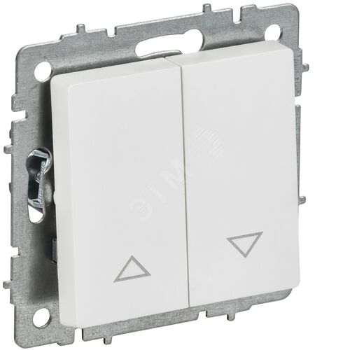 BRITE Выключатель жалюзи 10А ВС10-1-5-БрАБ арктический белый IEK