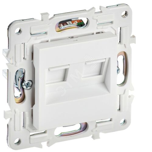 Розетка компьютерная двойная RJ45 кат.6 SK-K04W арктический белый SKANDY
