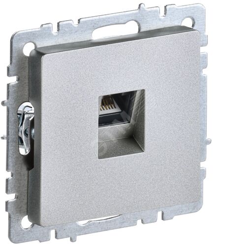 BRITE Розетка компьютерная RJ45 кат.5E РК10-БрА алюминий