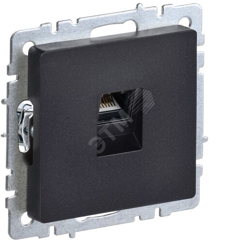 BRITE Розетка компьютерная RJ45 кат.6 РК11-БрЧ черный IEK